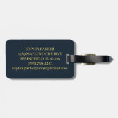 Golden Crescent Moon Bagagelabel (Achterkant horizontaal)