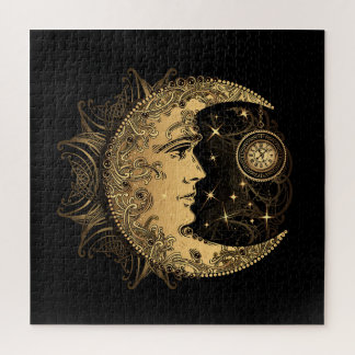 Golden Crescent Moon Puzzle Legpuzzel