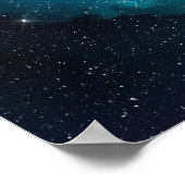 Golden Crescent Moon Starry Sky Happy Dreams Poster (Hoek)