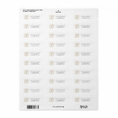 Golden Crest | Elegante zwart-witte bruiloft Etiket (Full Sheet)