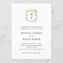 Golden Crest | Elegante zwart-witte bruiloft