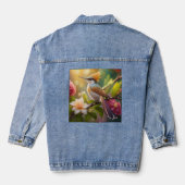 Golden Crested Honeyater Fantasy Bird Denim Jacket (Achterkant)