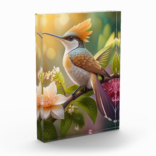 Golden Crested Honeyater Fantasy Bird Fotoblokken (Links)