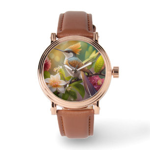 Golden Crested Honeyater Fantasy Bird Horloge