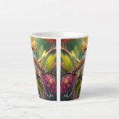Golden Crested Honeyater Fantasy Bird Latte Mok (Voorkant)