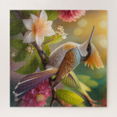 Golden Crested Honeyater Fantasy Bird Legpuzzel (Horizontaal)