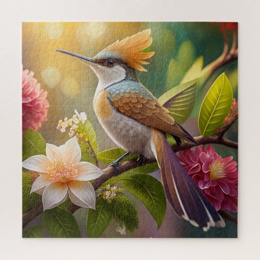 Golden Crested Honeyater Fantasy Bird Legpuzzel (Verticaal)
