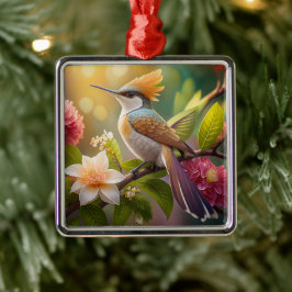 Golden Crested Honeyater Fantasy Bird Metalen Ornament