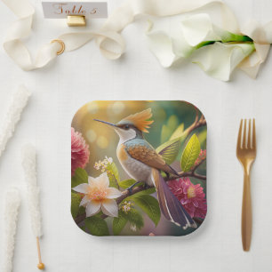 Golden Crested Honeyater Fantasy Bird Papieren Bordje
