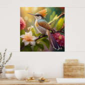 Golden Crested Honeyater Fantasy Bird Poster (Keuken)