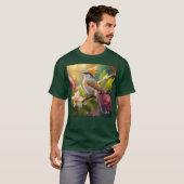 Golden Crested Honeyater Fantasy Bird T-shirt (Voorkant volledig)