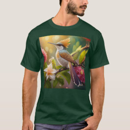 Golden Crested Honeyater Fantasy Bird T-shirt