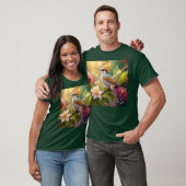Golden Crested Honeyater Fantasy Bird T-shirt (Unisex)