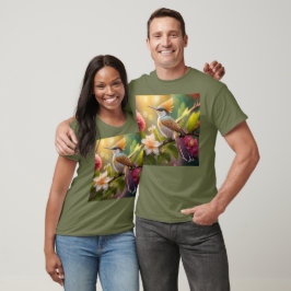 Golden Crested Honeyater Fantasy Bird T-shirt