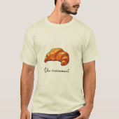 Golden Croissant Illustration T-shirt (Voorkant)
