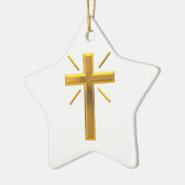 Golden Cross 4 Keramisch Ornament (Links)
