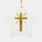 Golden Cross 4 Keramisch Ornament (Achterkant)