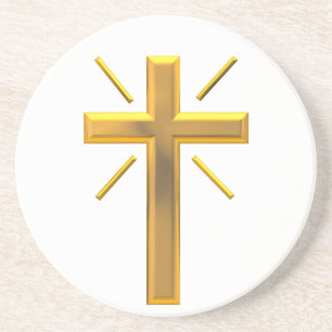 Golden Cross 4 Zandsteen Onderzetter