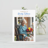 Golden Cross and Flowers Memorial Keepsake Kaart (Staand voorkant)