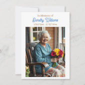 Golden Cross and Flowers Memorial Keepsake Kaart (Voorkant)