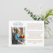 Golden Cross and Flowers Memorial Keepsake Kaart (Staand voorkant)