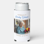 Golden Cross and Flowers Memorial Keepsake Seltzer Blikjeskoeler (Seltzer Voorkant)