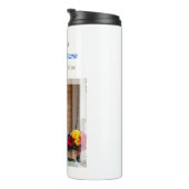 Golden Cross and Flowers Memorial Keepsake Thermosbeker (Geroteerd rechts)