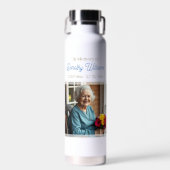 Golden Cross and Flowers Memorial Keepsake Waterfles (Voorkant)