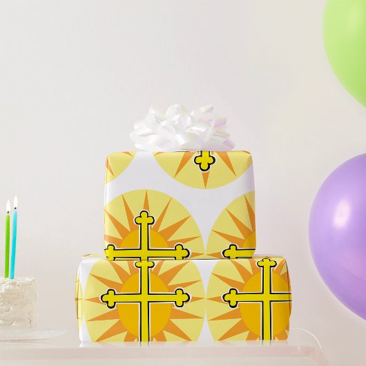 Golden Cross Cadeaupapier
