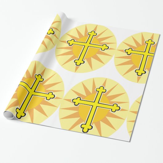 Golden Cross Cadeaupapier (Uitgerold)