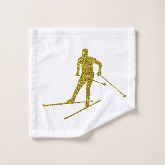 Golden Cross-country skiing Wash Cloth Washandje (Wasdoekje)