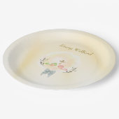  Golden Cross floral baptism paper plates  Papieren Bordje (Gekanteld)