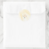  Golden Cross floral baptism round stickers  (Tas)