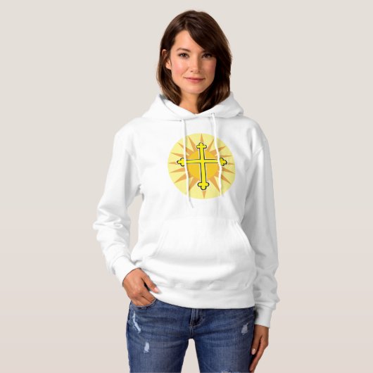 Golden Cross Hoodie (Voorkant volledig)
