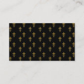 Golden Cross met Wedding Rings Visitekaartje (Achterkant)