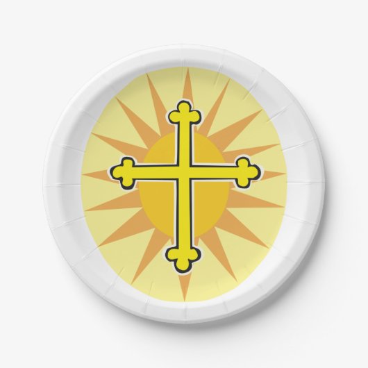 Golden Cross Papieren Bordje (Voorkant)