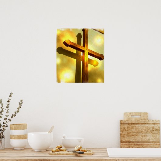 Golden Cross Poster Print (Keuken)