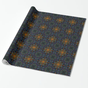 Golden Cross Symmetrical Pattern Cadeaupapier