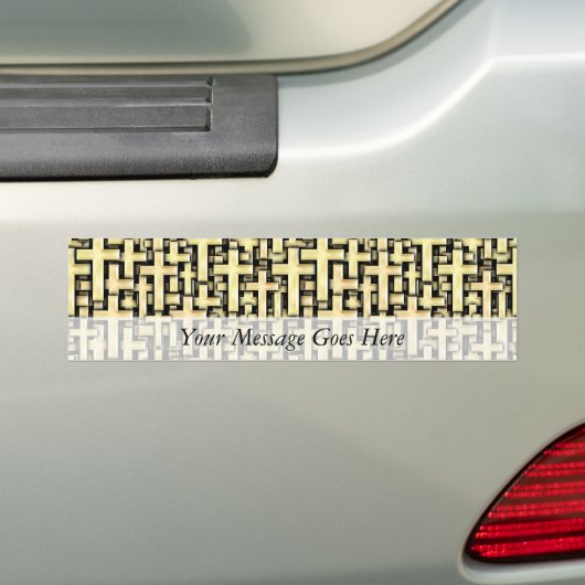 Golden Crosses Bumpersticker (Op auto)