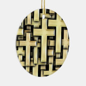 Golden Crosses Keramisch Ornament (Rechts)