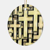 Golden Crosses Keramisch Ornament (Links)