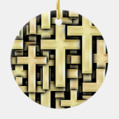 Golden Crosses Keramisch Ornament (Achterkant)