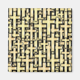 Golden Crosses Magneet