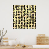 Golden Crosses Poster (Keuken)