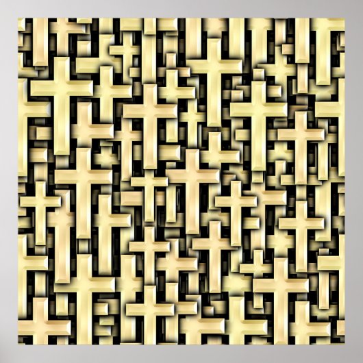 Golden Crosses Poster (Voorkant)