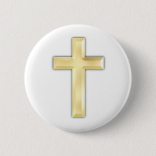 Golden Crosses Ronde Button 5,7 Cm