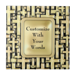 Golden Crosses Tegeltje