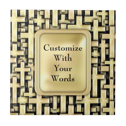 Golden Crosses Tegeltje (Voorkant)