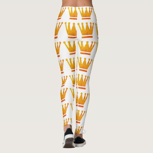 Golden Crown Aangepaste Leggings (Achterkant)