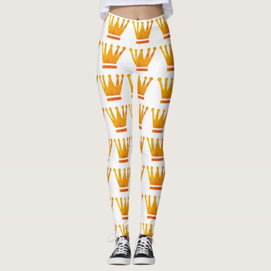 Golden Crown Aangepaste Leggings (Voorkant)